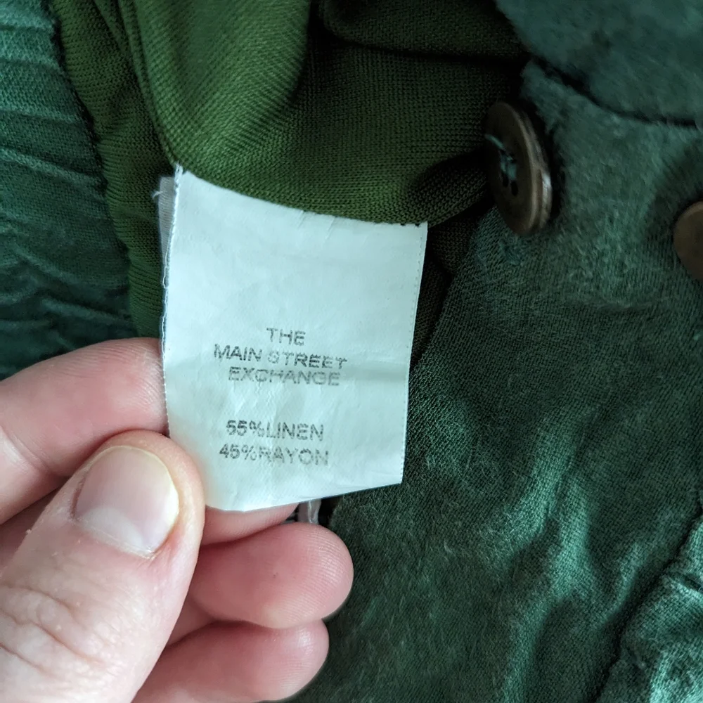 Green Linen Skirt - Picture 7 of 8